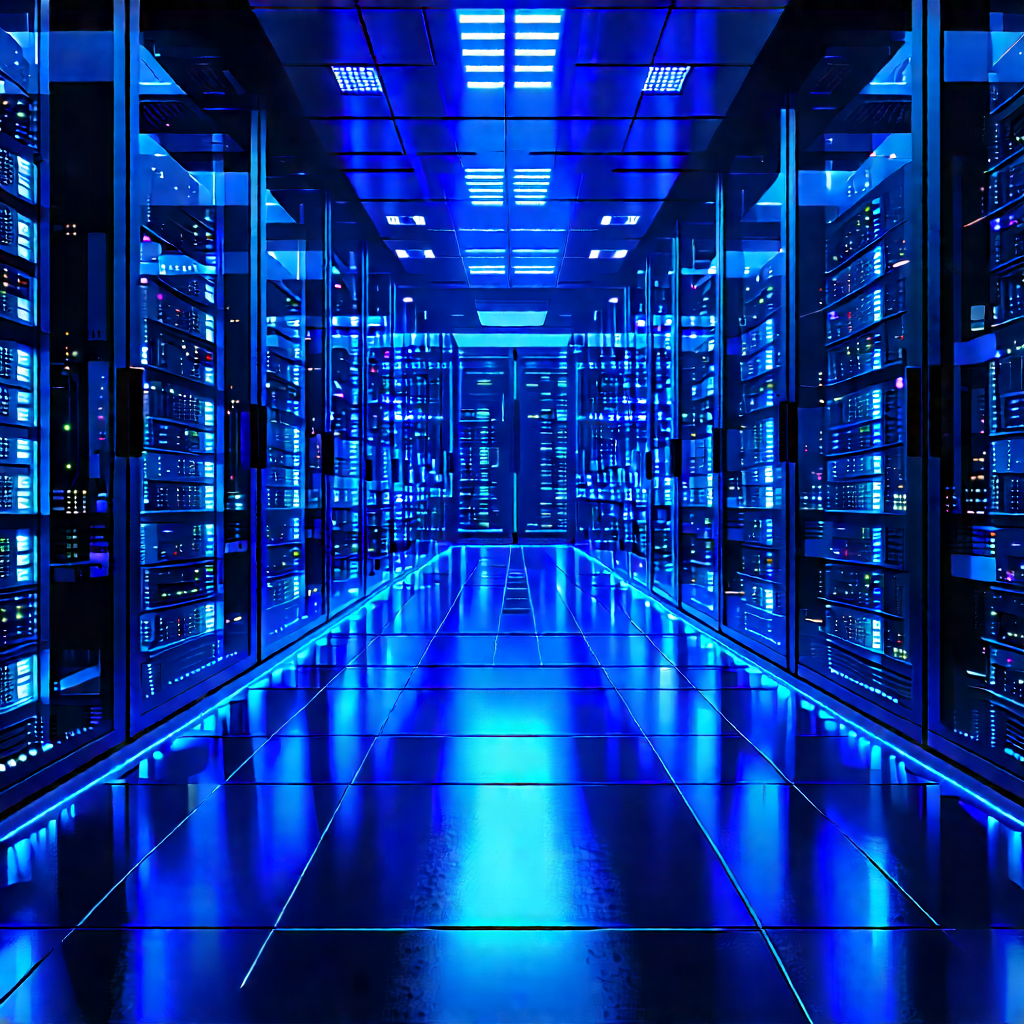 Futuristic server room