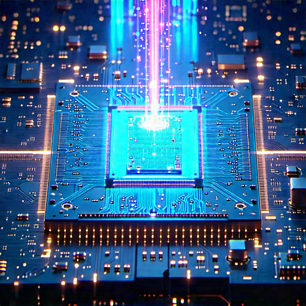 Microchip with holographic projection