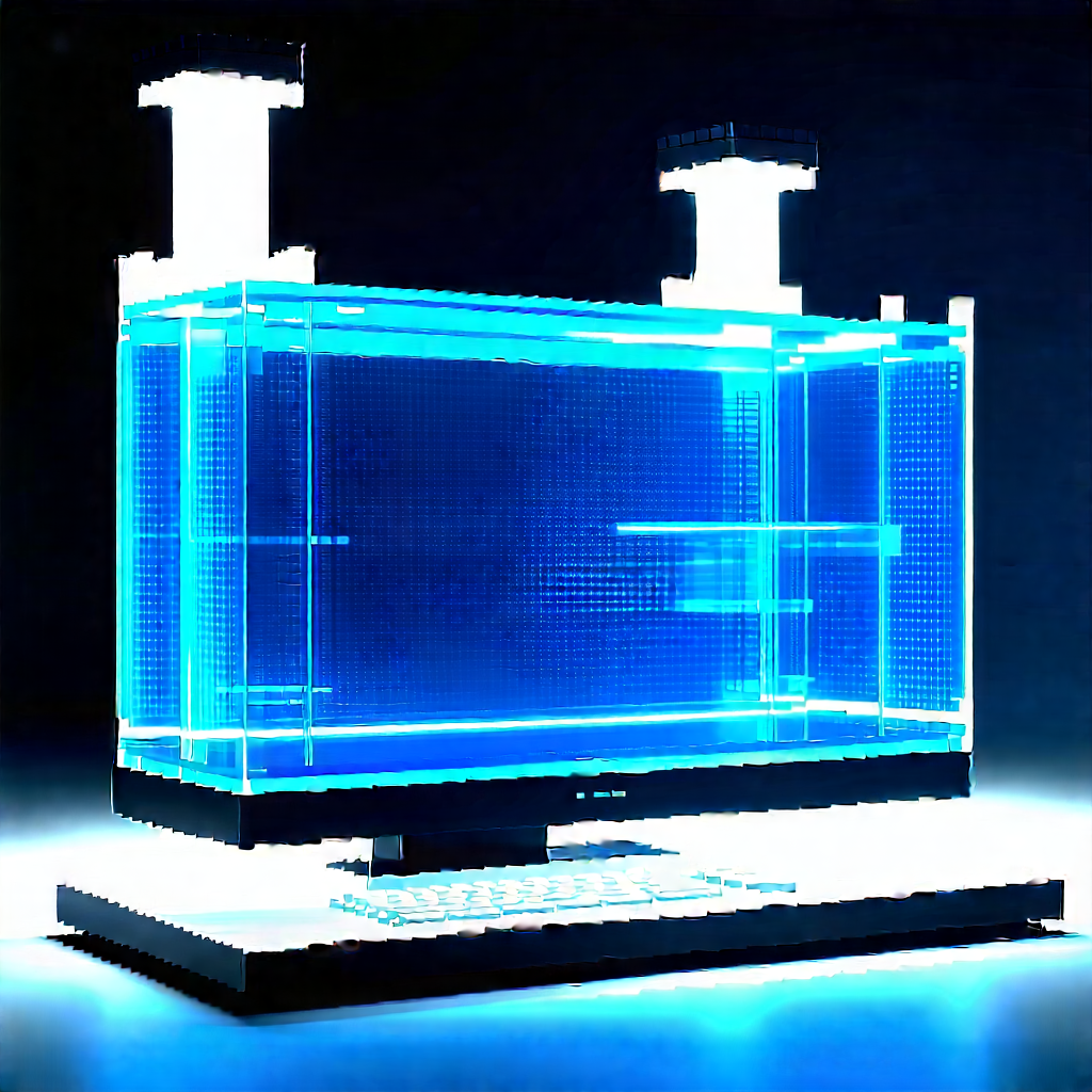 Entertainment Technology In Modern Laboratory With Blue Computer