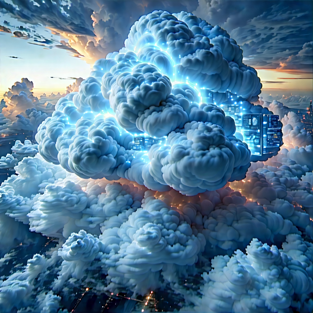 Cloud Computing Visualization With Image, There