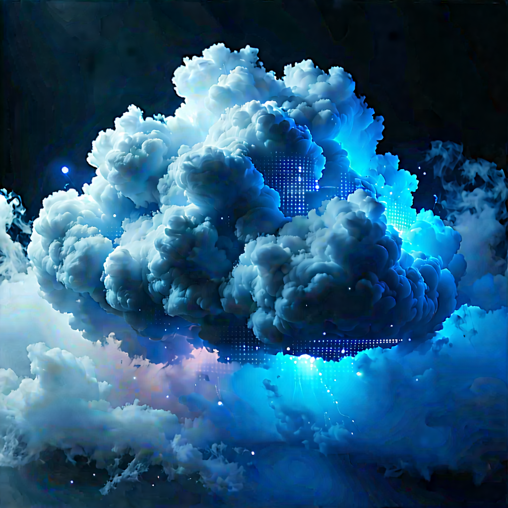 Cloud Computing Visualization With Large, Colorful