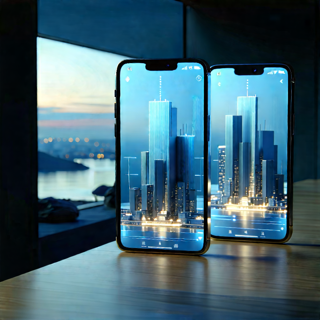 Smartphone With Data Visualization With Cell Phones