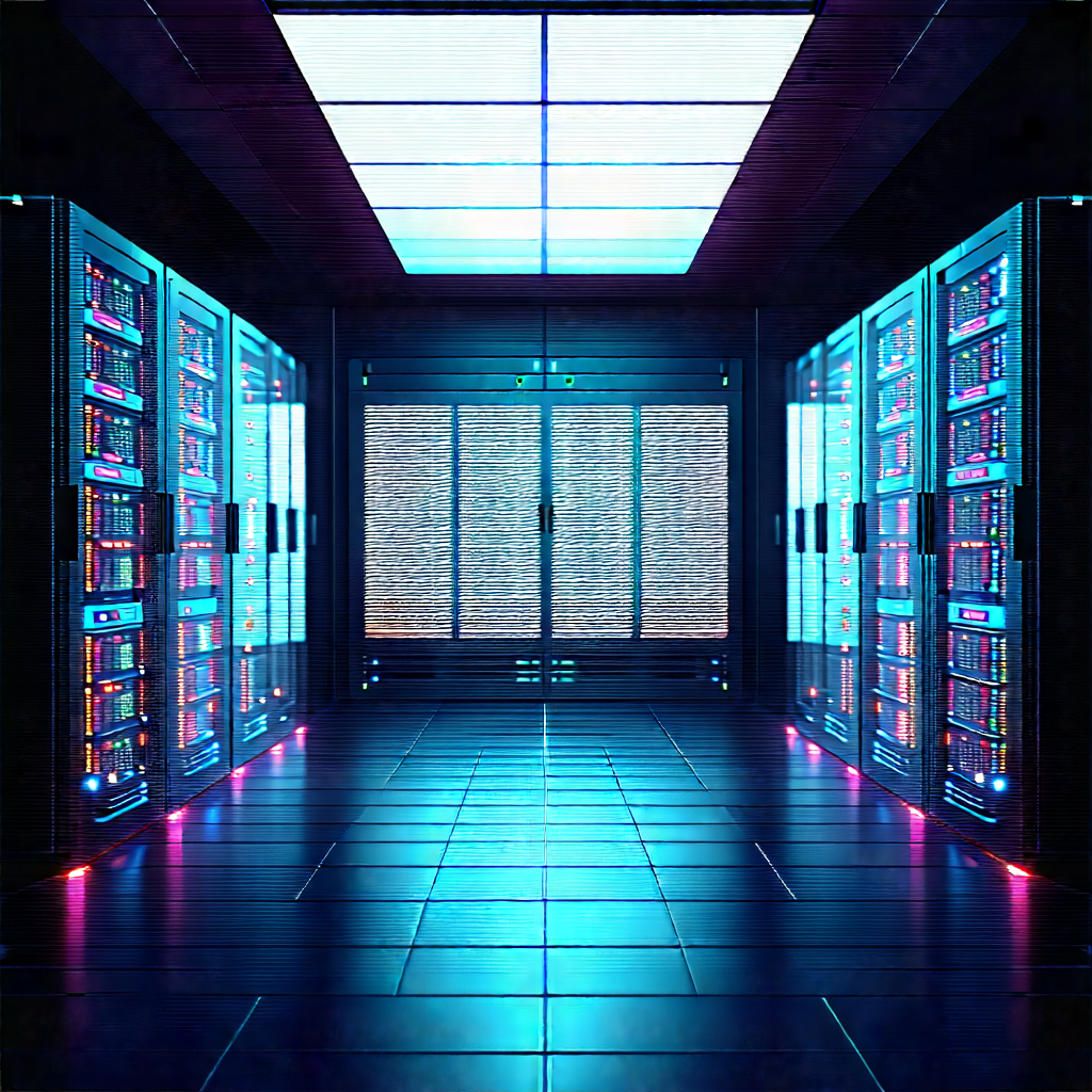 Futuristic Server Room With Image, There