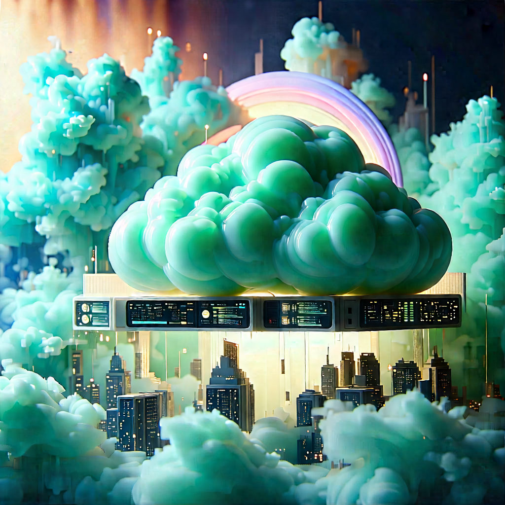 Cloud Computing Visualization With Large, Colorful