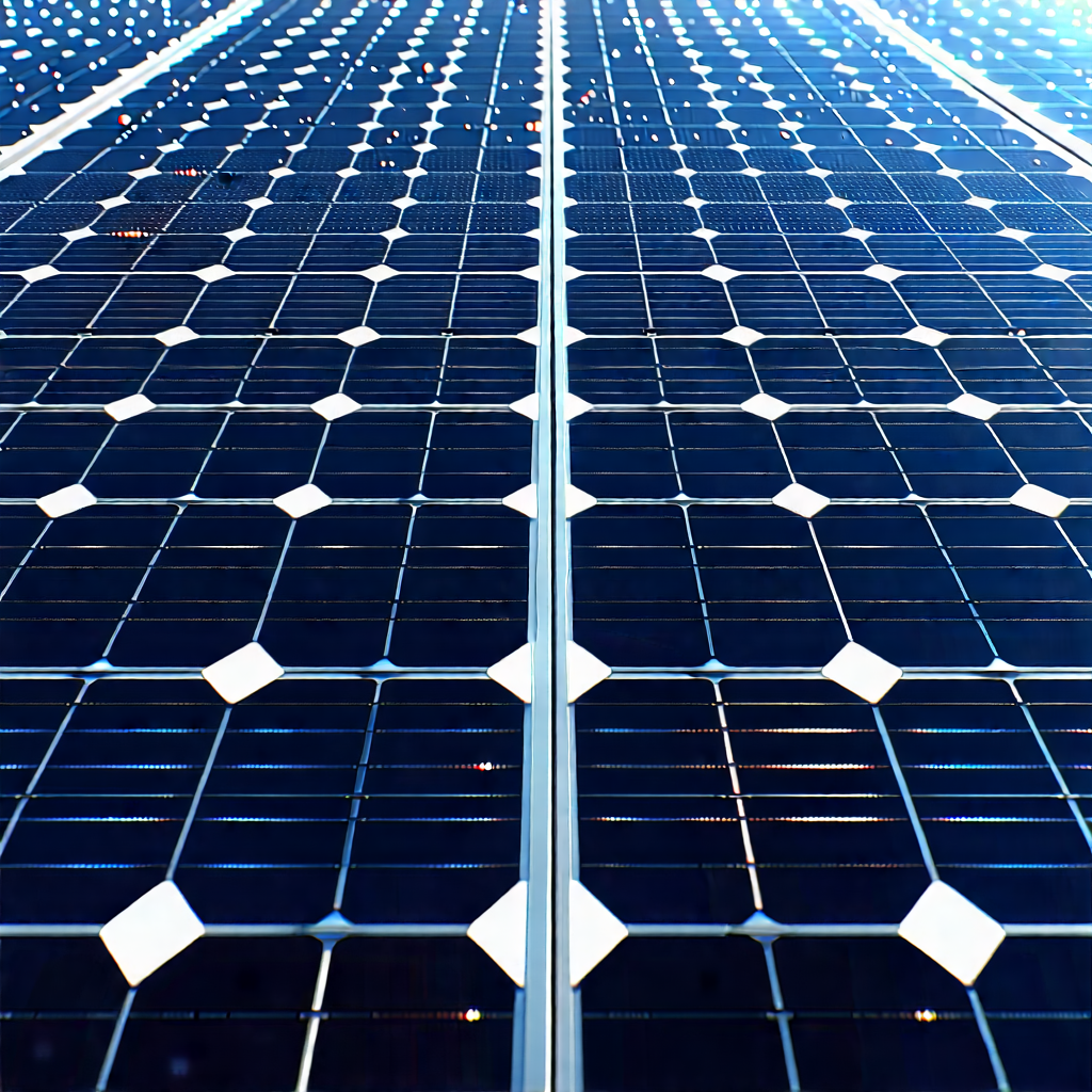 Solar Panel With (digital:1.37) Particles With Large Solar