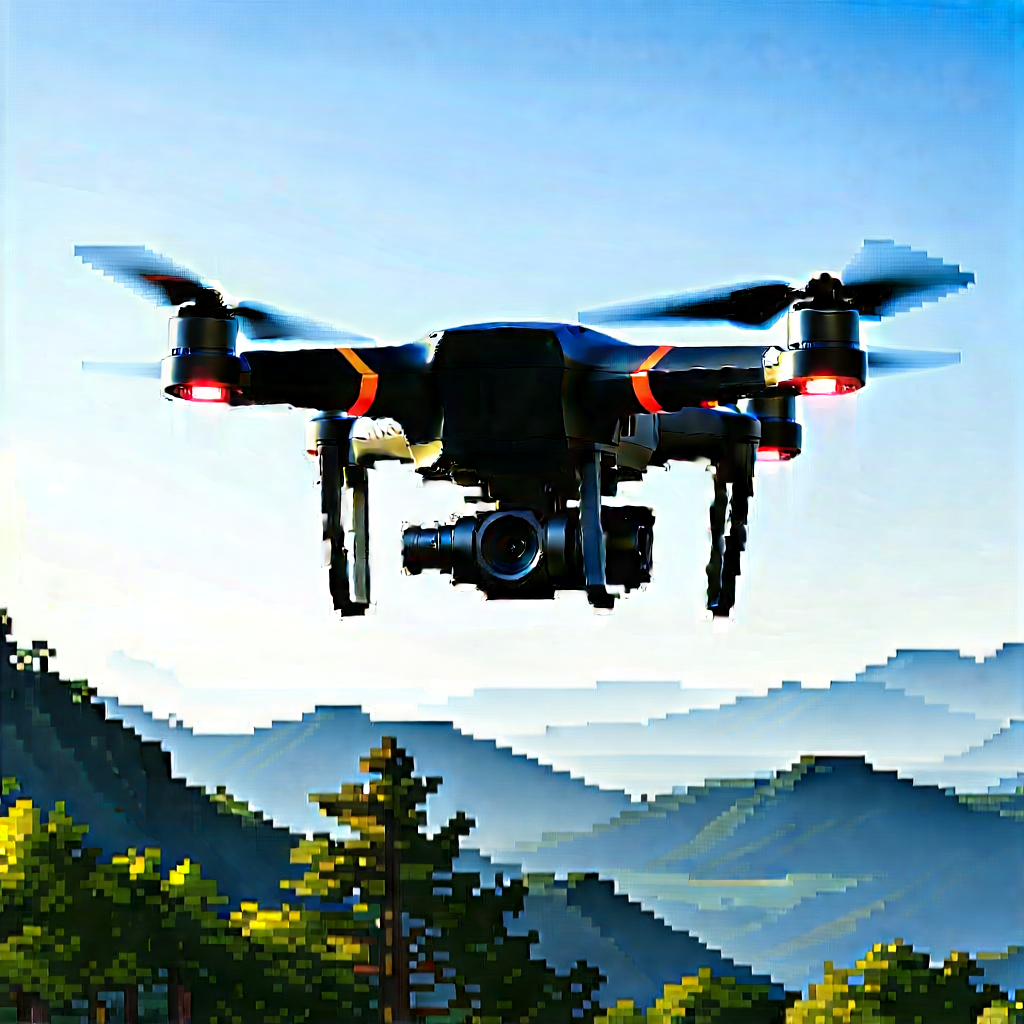Drone With Streaming Content With Black Drone