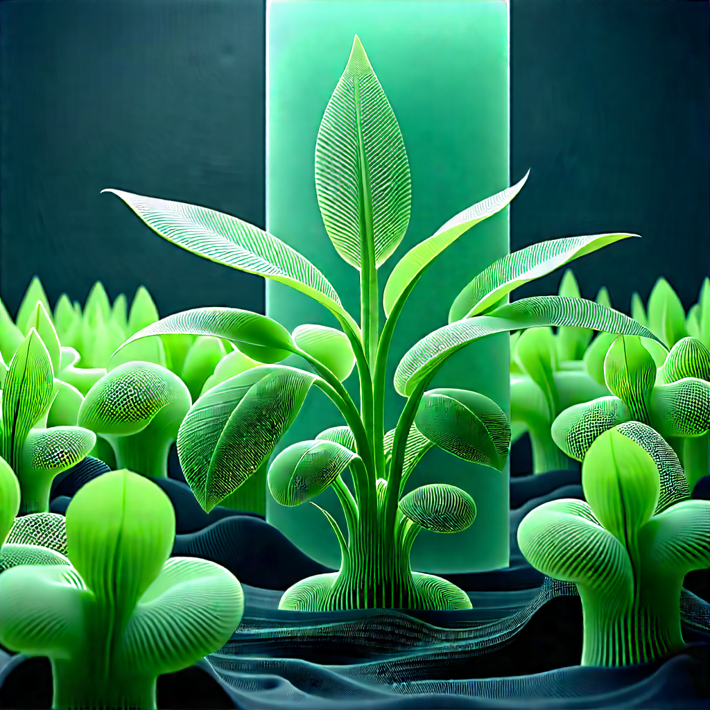 Agricultural Technology In (modern:1.21) Laboratory With Green Plant