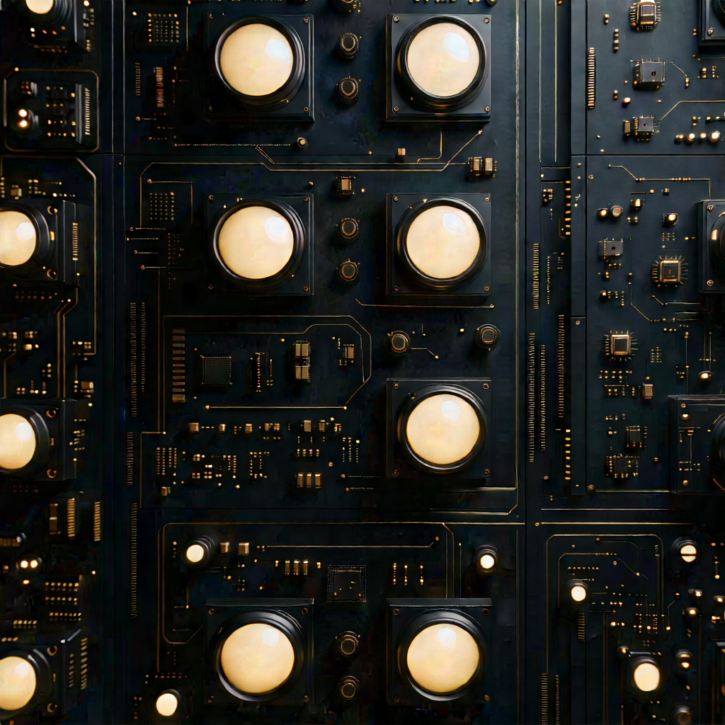 Close-up of sensor array