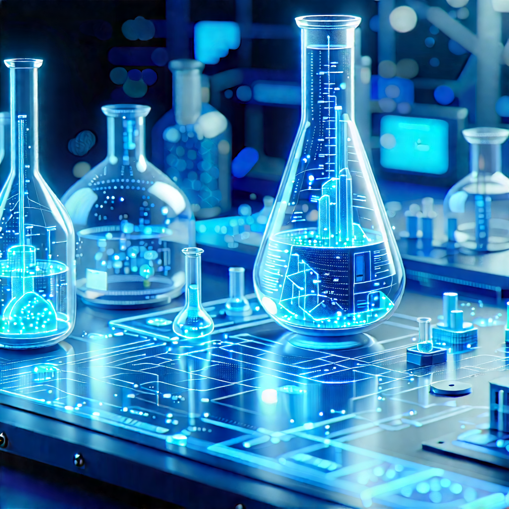 Futuristic research laboratory