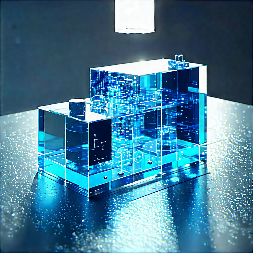 Educational Technology In Modern Laboratory With Blue White