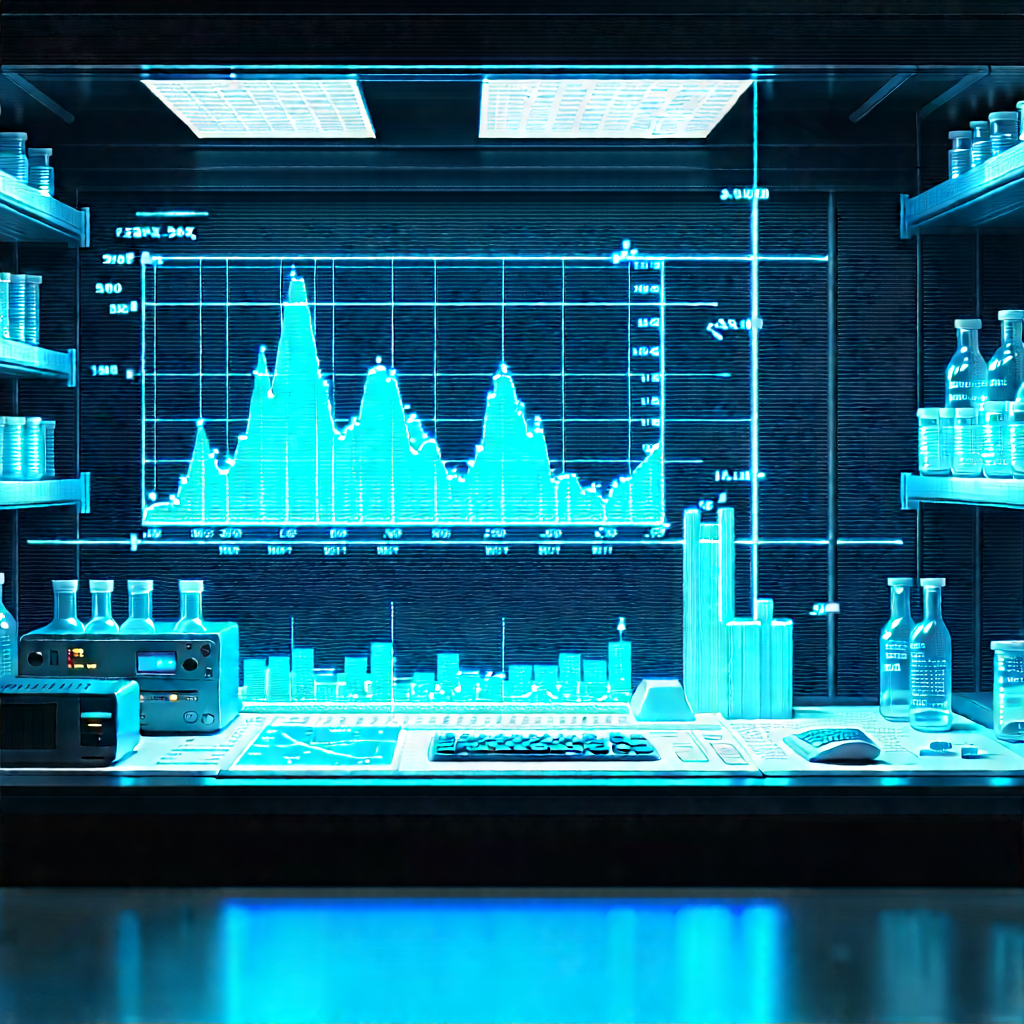 Financial Technology In Modern Laboratory With Image, There