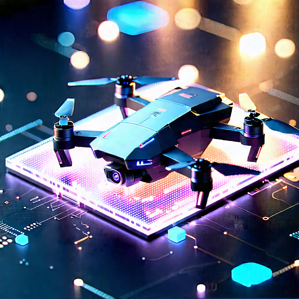 Drone With Holographic Display With Small Drone