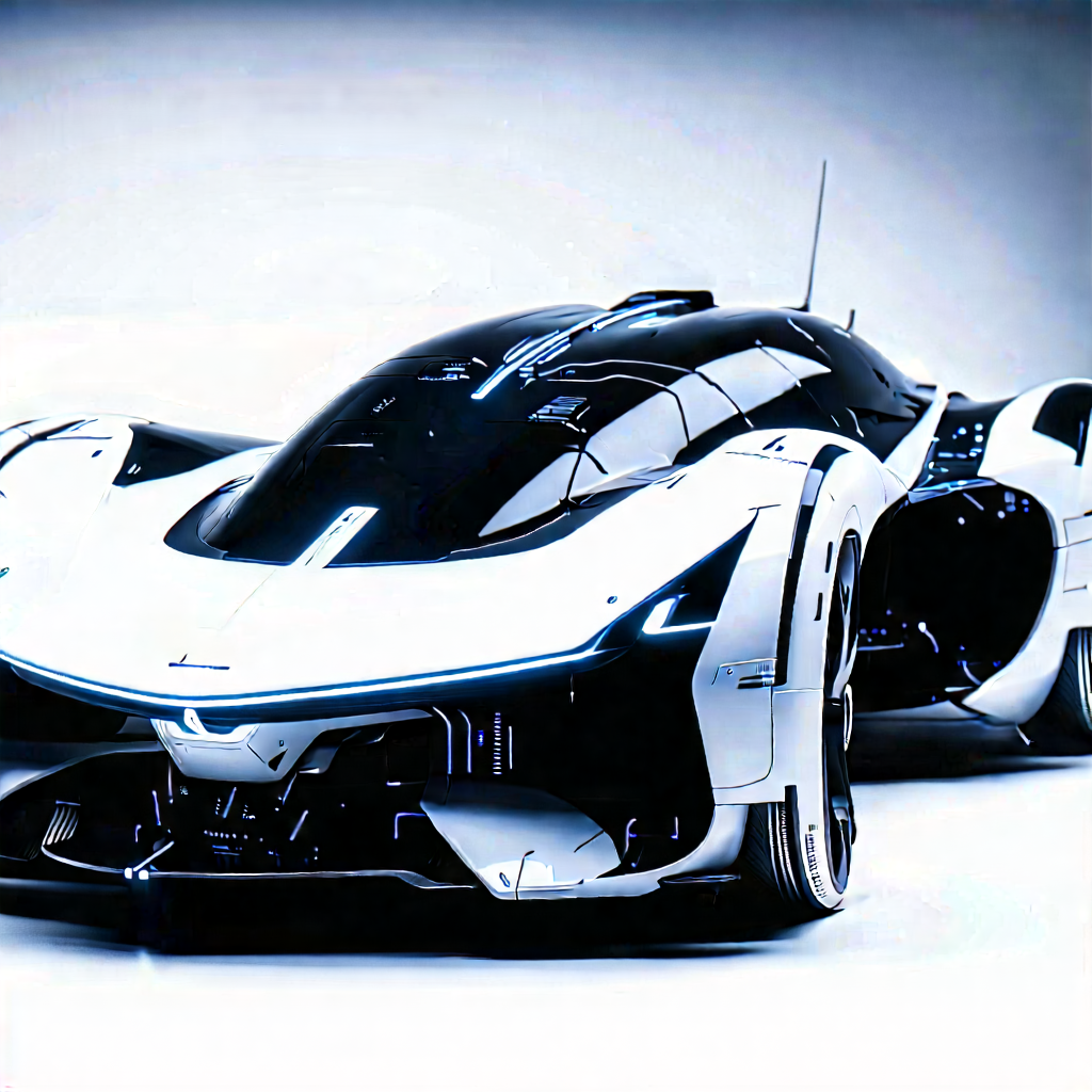 Innovative Electric Vehicle Design With Futuristic White