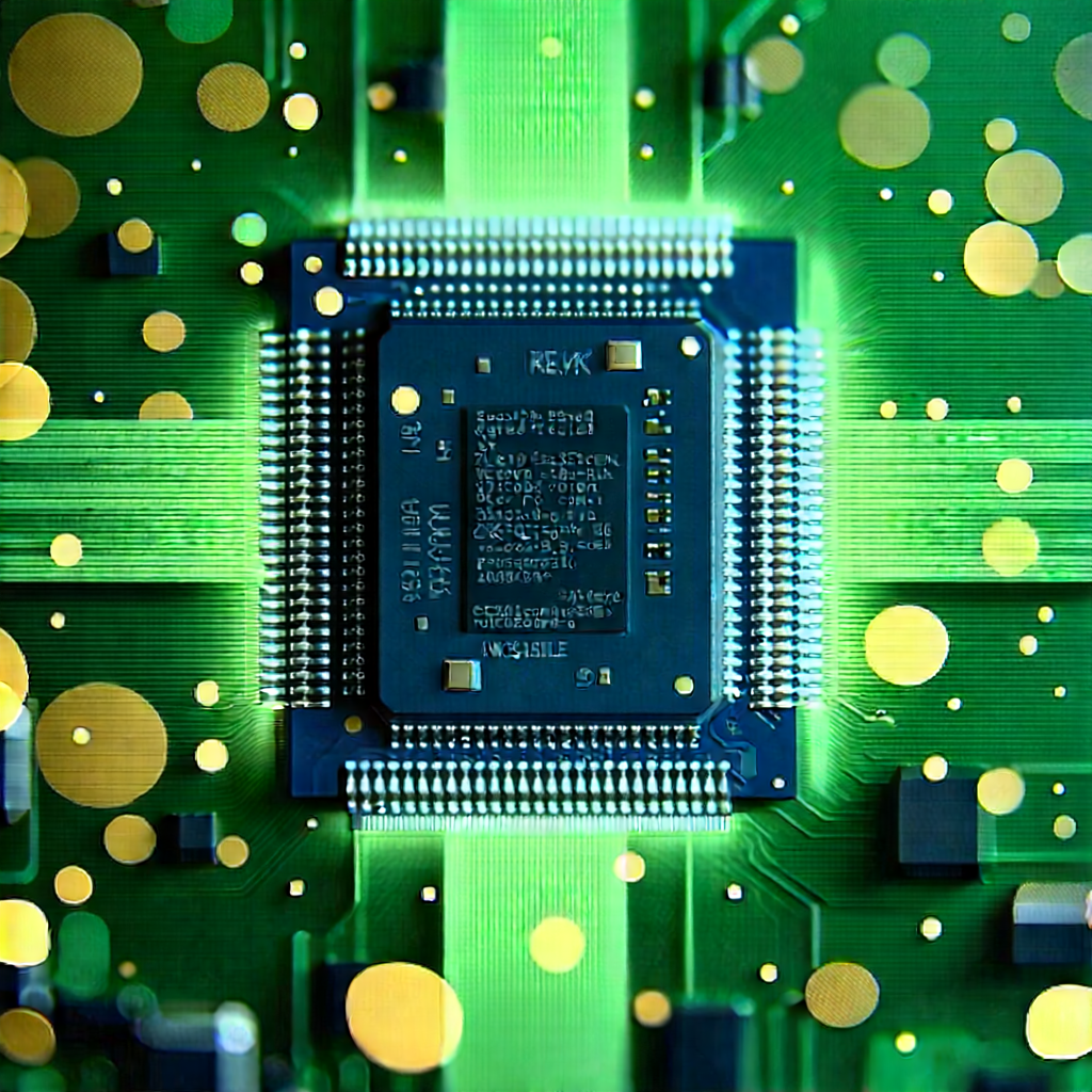 Close-up of microprocessor