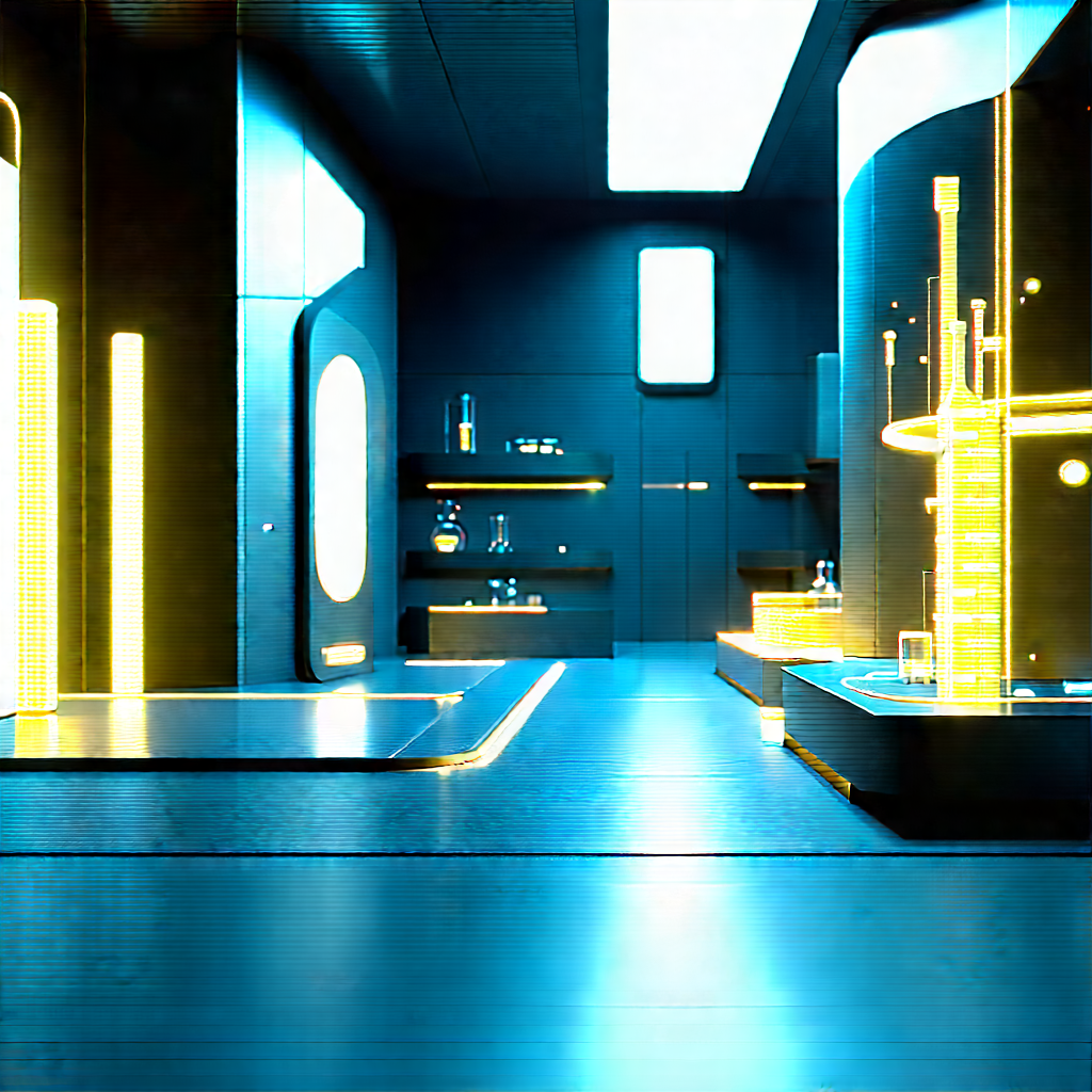 Futuristic research laboratory