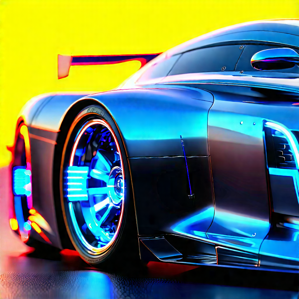 Automotive Technology In Design Studio With Blue Sports