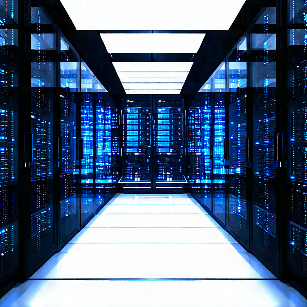 (futuristic:1.4) server room