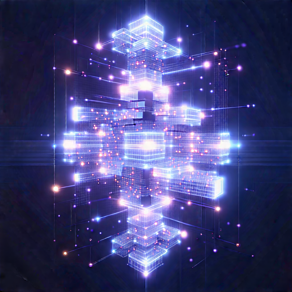 Quantum computer with neon accents