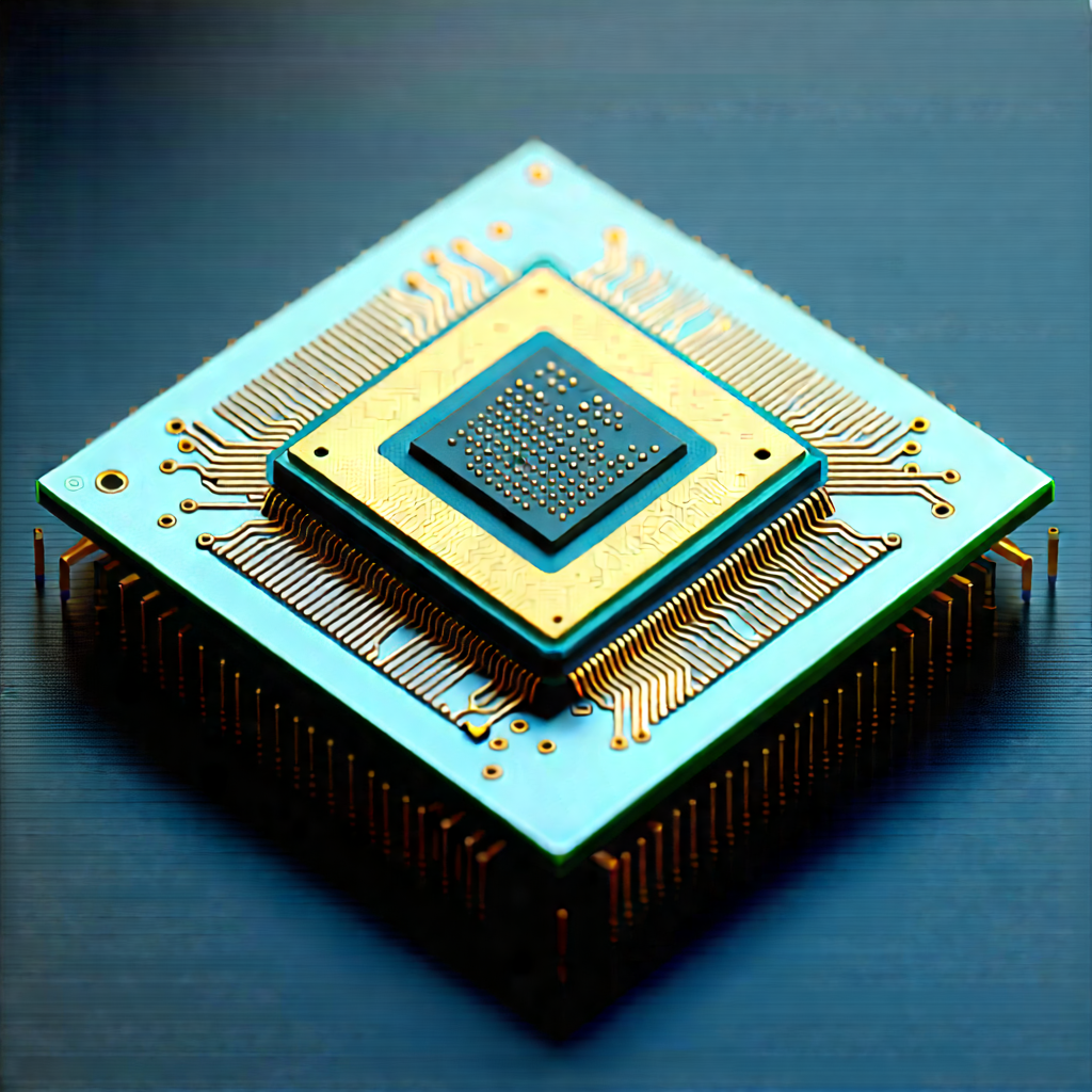 Close-up of microprocessor