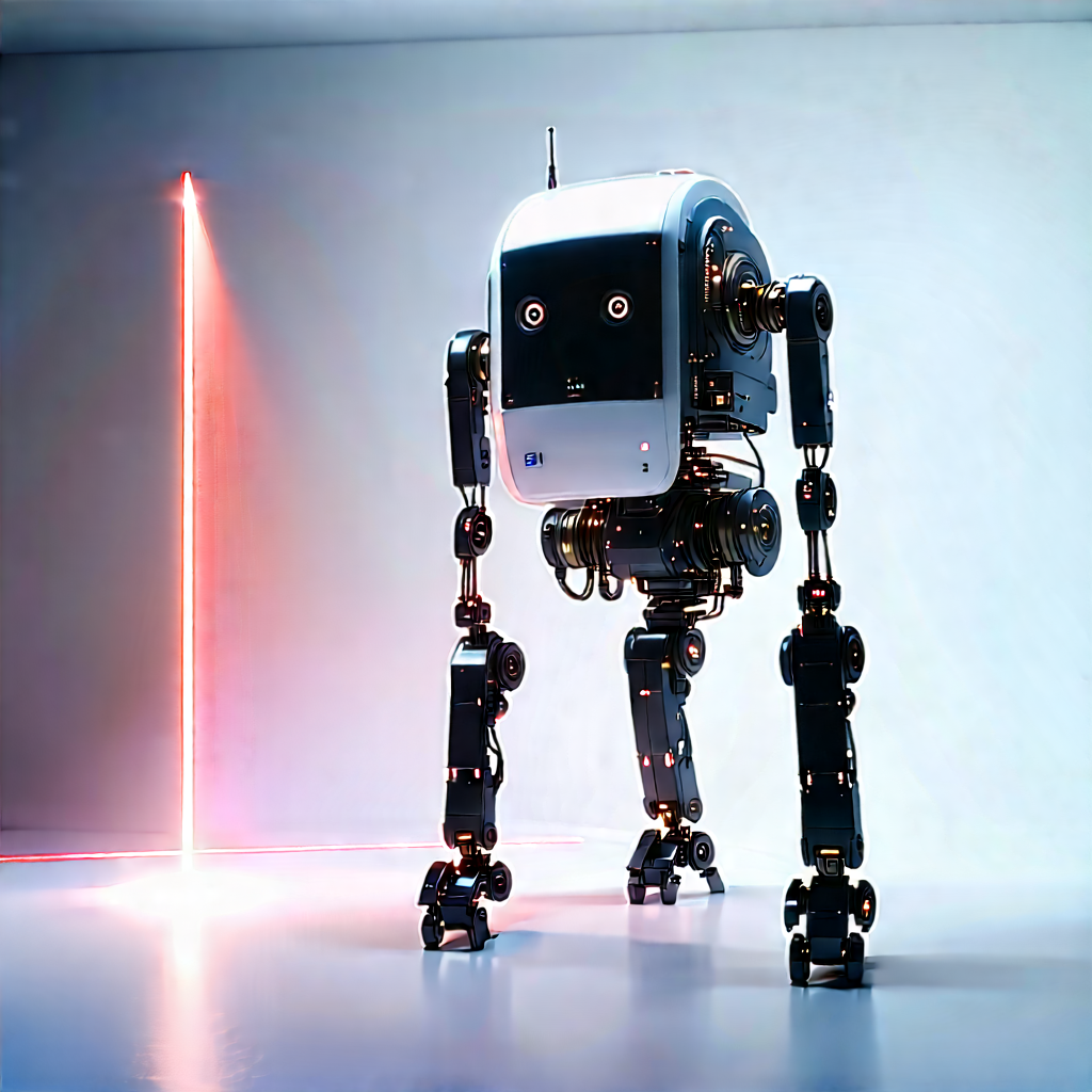 Robot With Laser Scanning With Robotic Machine
