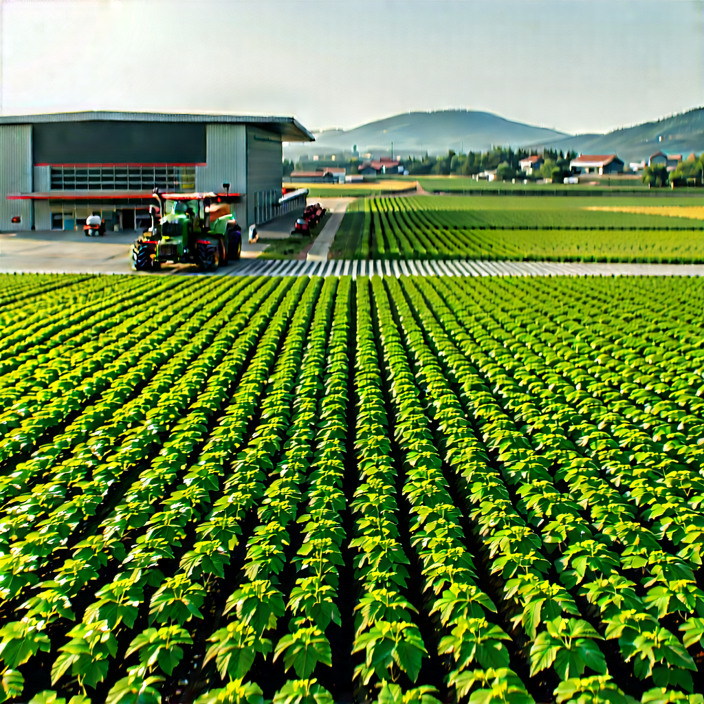 Agricultural Technology In Research Center With Large Field