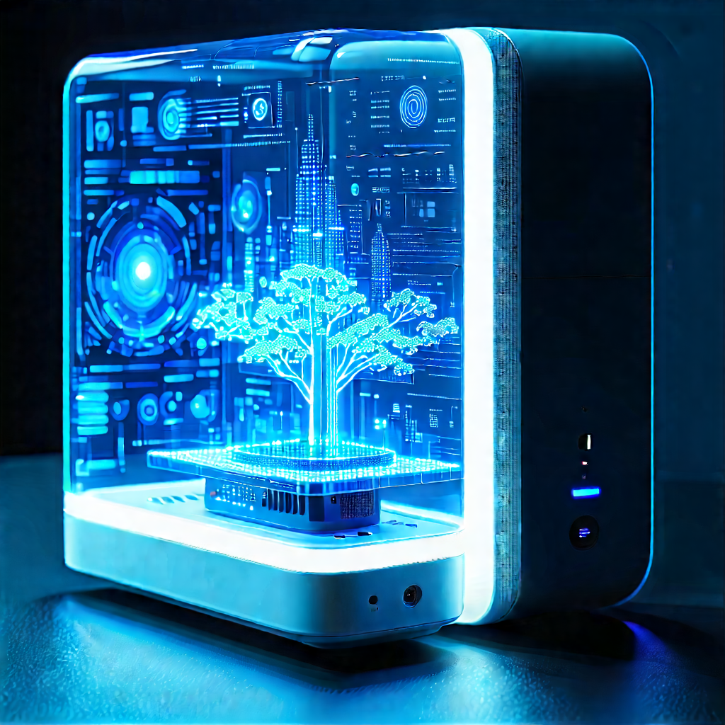 Smart Home Device With Data Visualization With Small Tree