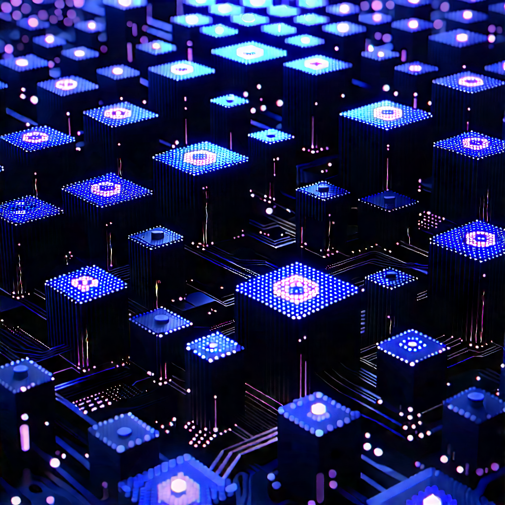 Close-up of sensor array