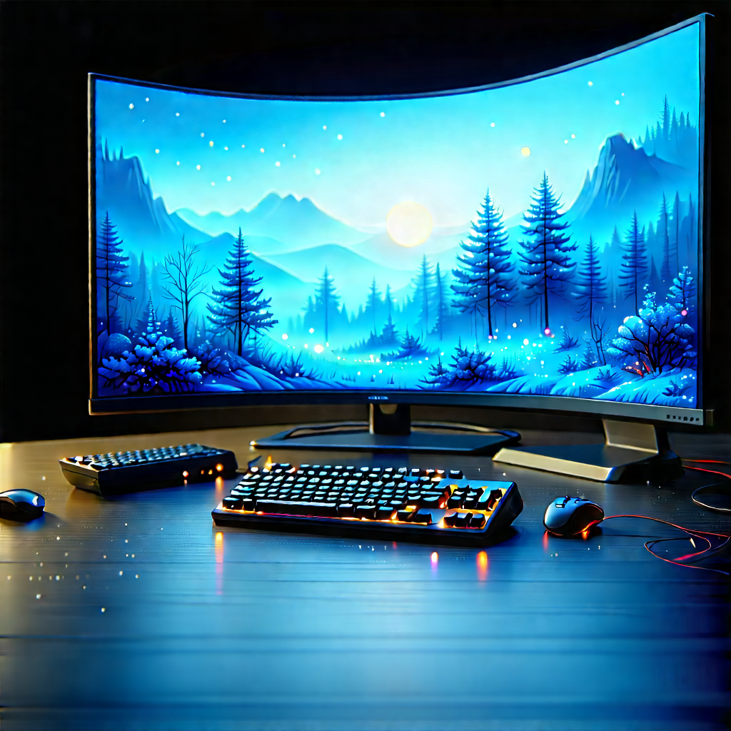 Entertainment Technology In Tech Office With Large Computer