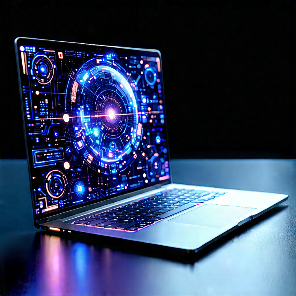 Laptop With Holographic Display With Laptop Computer