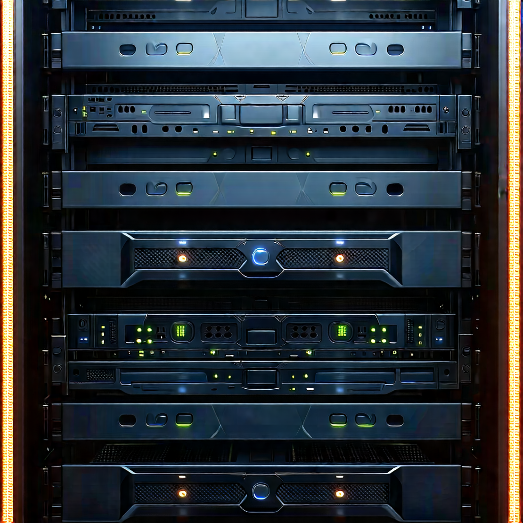 Server rack with digital particles