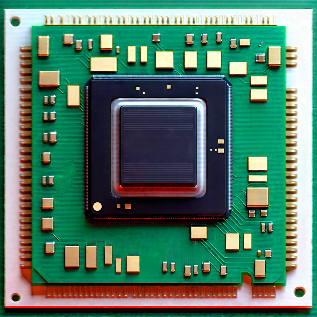 Close-up Of Microprocessor With Close-up Computer