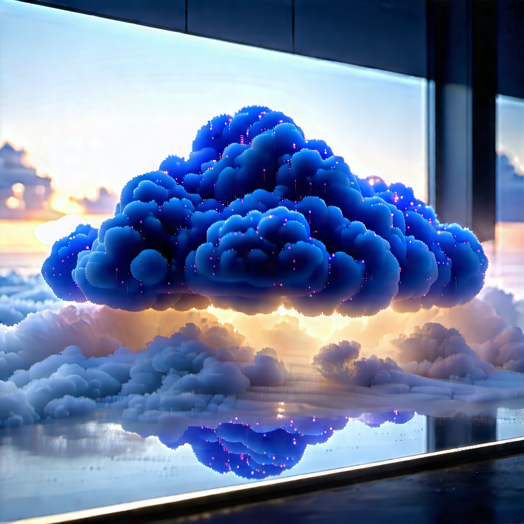 Cloud Computing Visualization With Large Blue