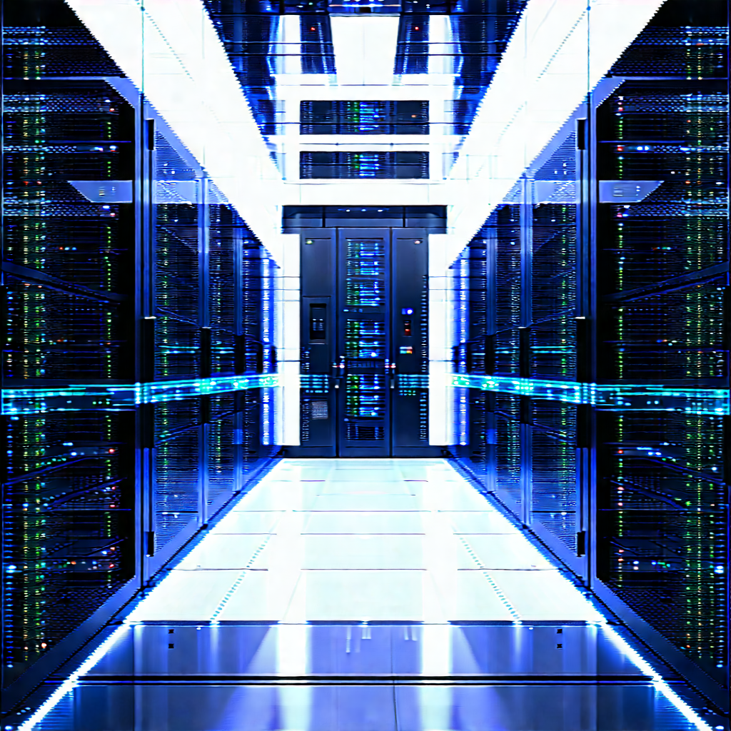Futuristic Server Room With Image, There