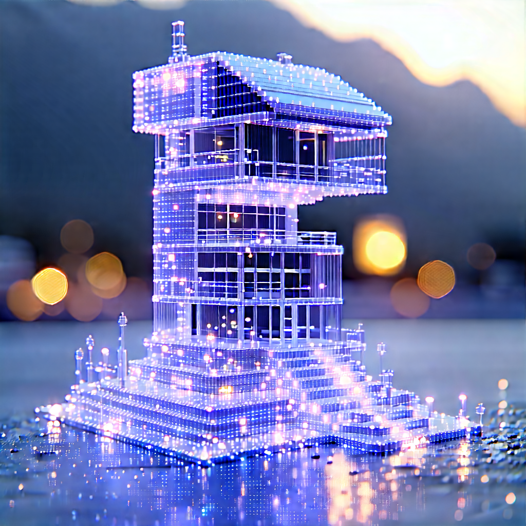 Digital Transformation Visualization With Blue White
