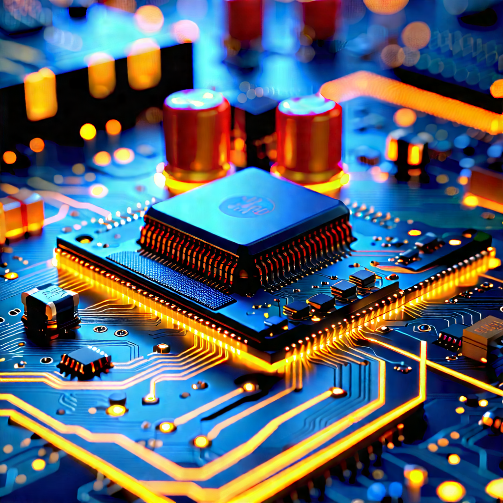 Close-up of electronic circuit