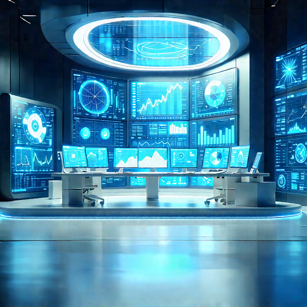 Financial Technology In Research Center With Image, There