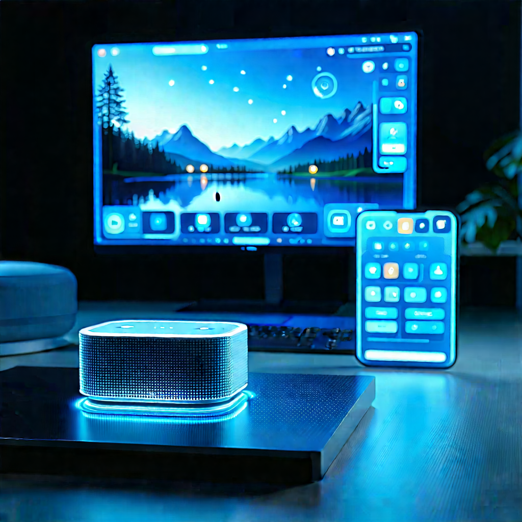 Smart Home Device With User Interface With Desk Computer