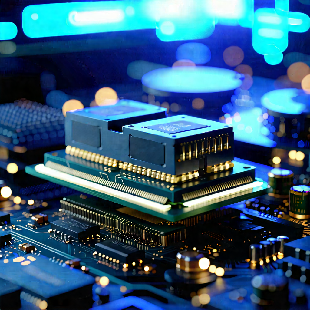 Close-up Of Memory Module With Close-up Computer