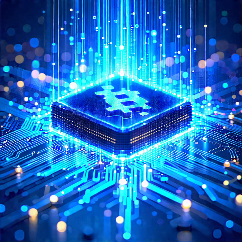 Blockchain Network Visualization With Blue White