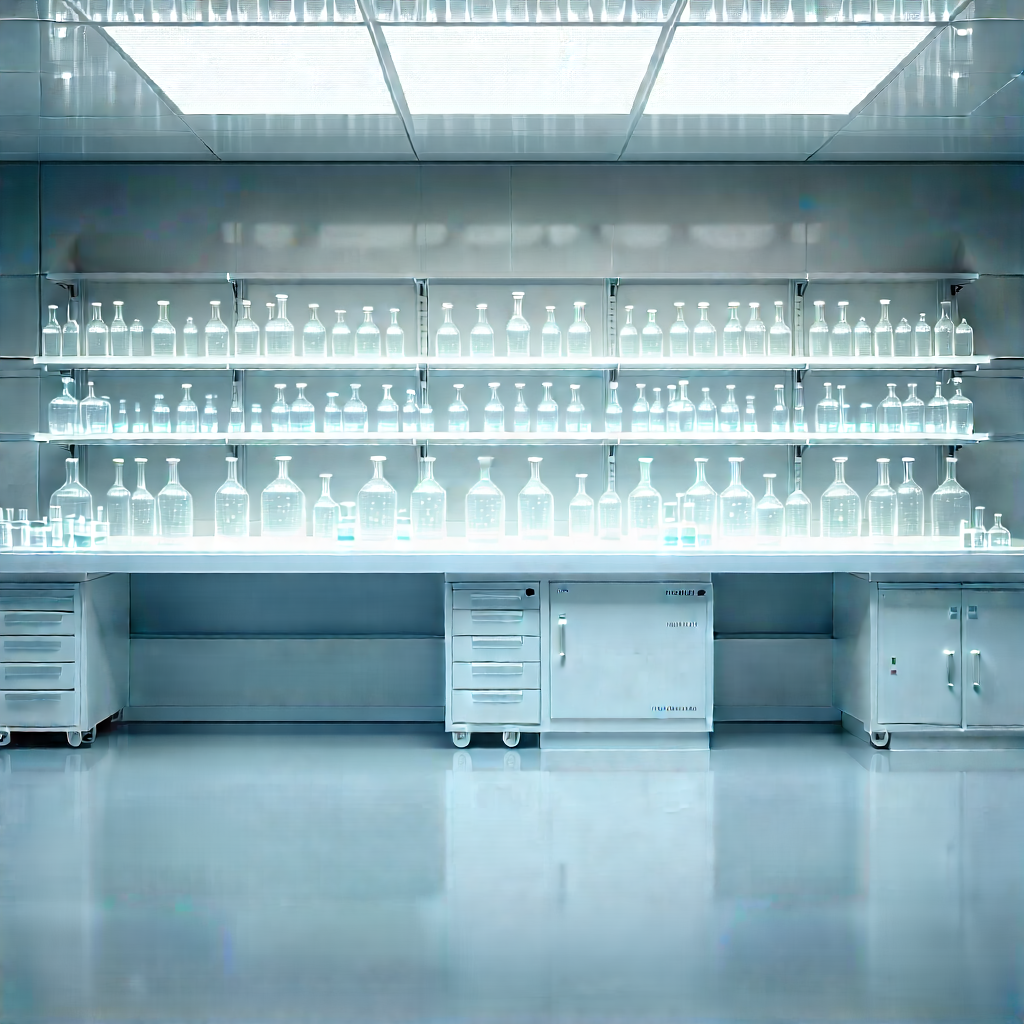 Educational Technology In Modern Laboratory With Large, Clean