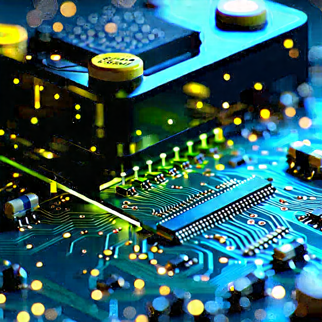 Close-up of electronic circuit