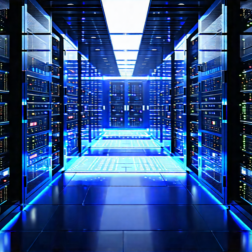 (futuristic:1.18) Server Room With Large Room
