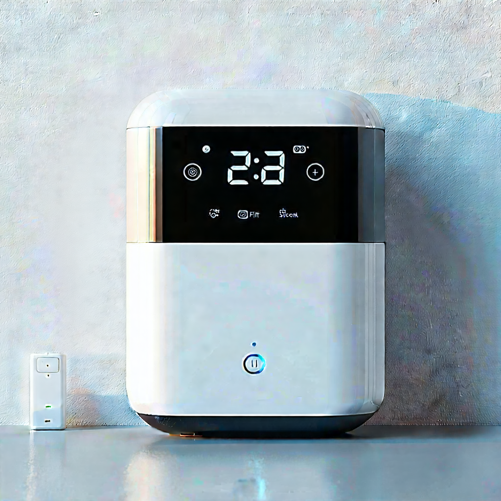 Smart Home Device With User Interface With White Clock