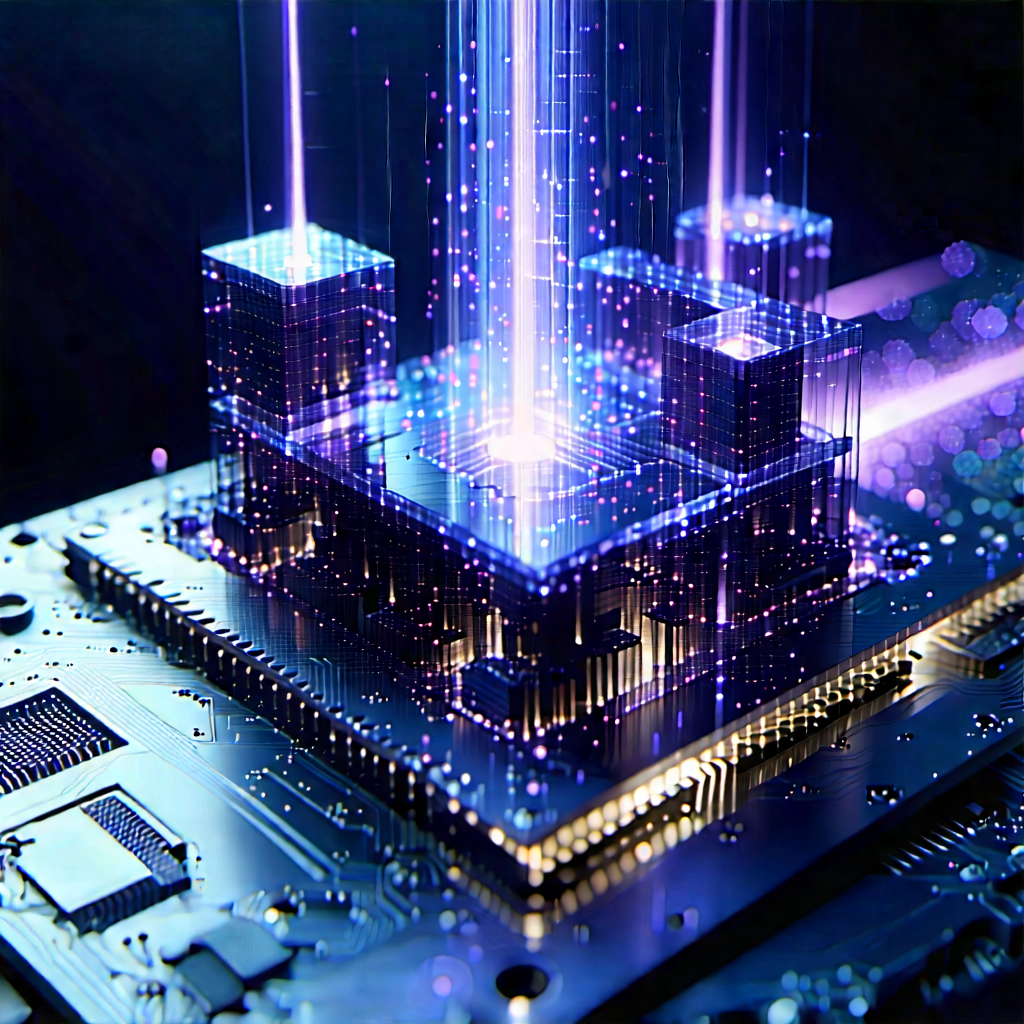 Quantum computer with laser scanning