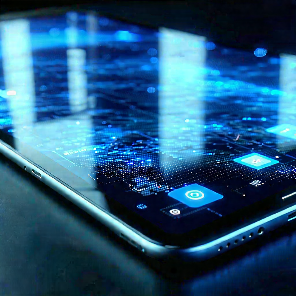 Tablet With Holographic Display With Cell Phone