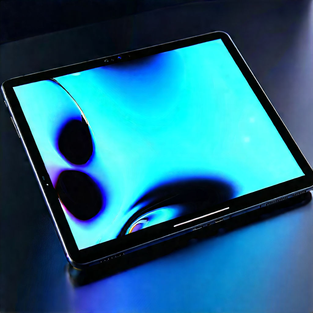 Tablet With Holographic Display With Laptop Computer