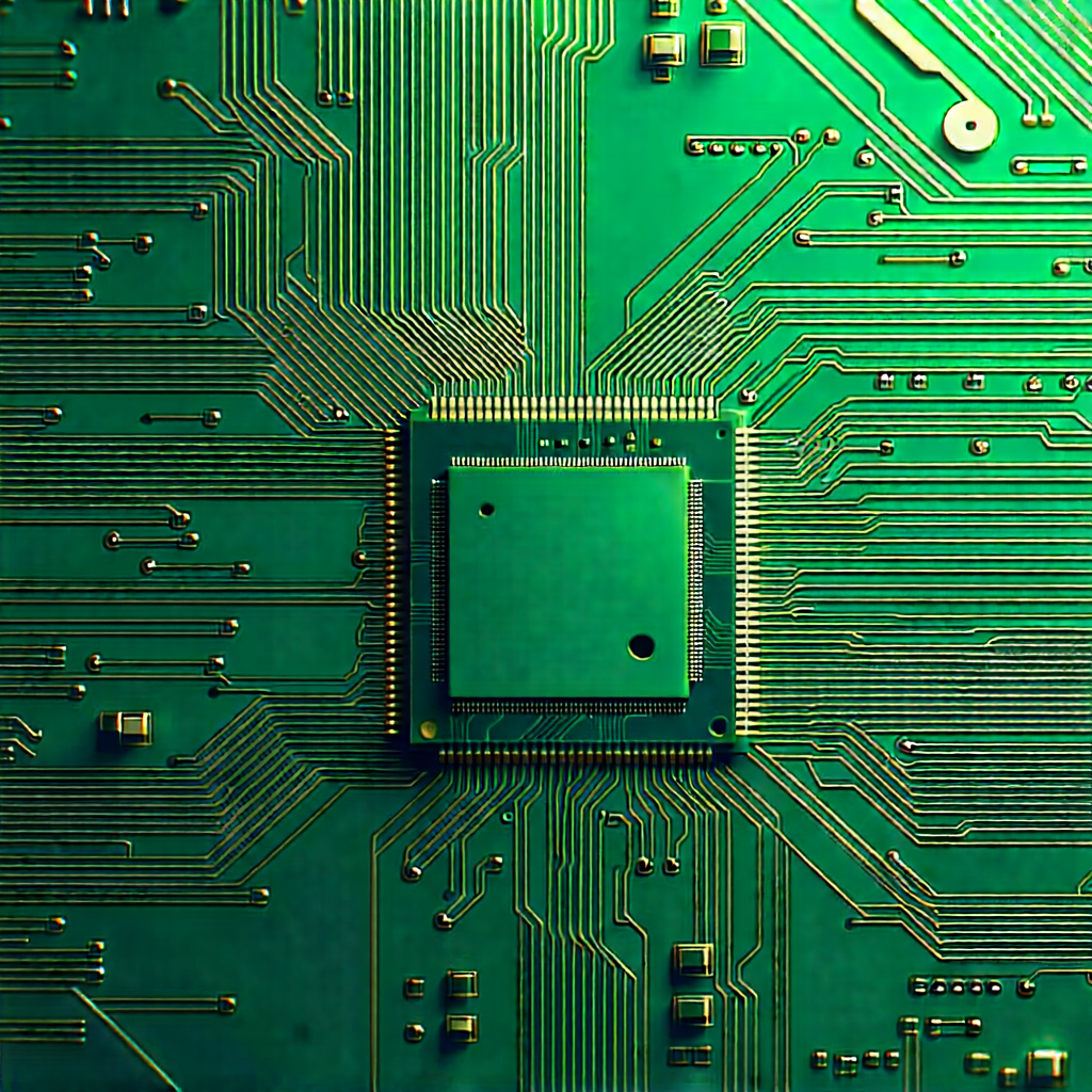 Circuit board with (digital:1.24) particles