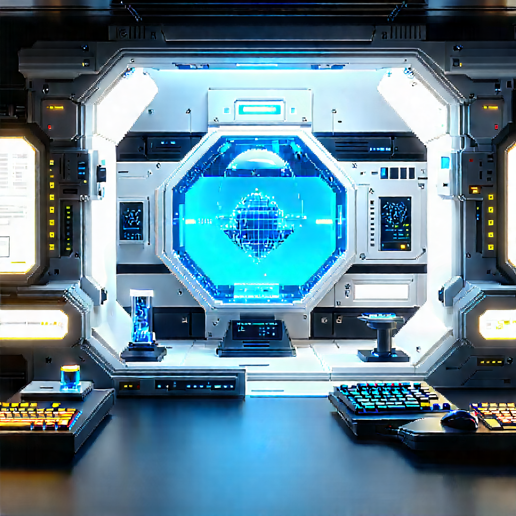 Futuristic research laboratory