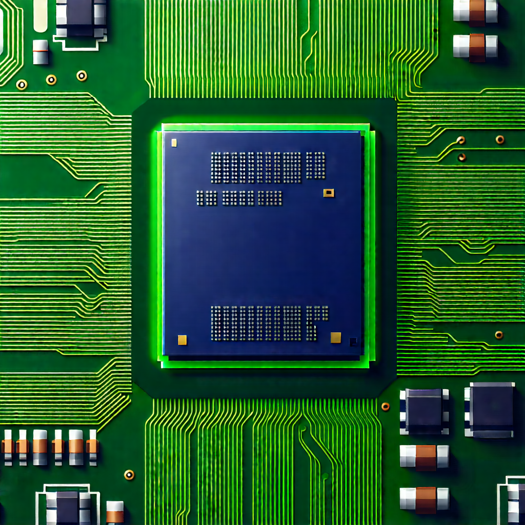 Close-up of microprocessor