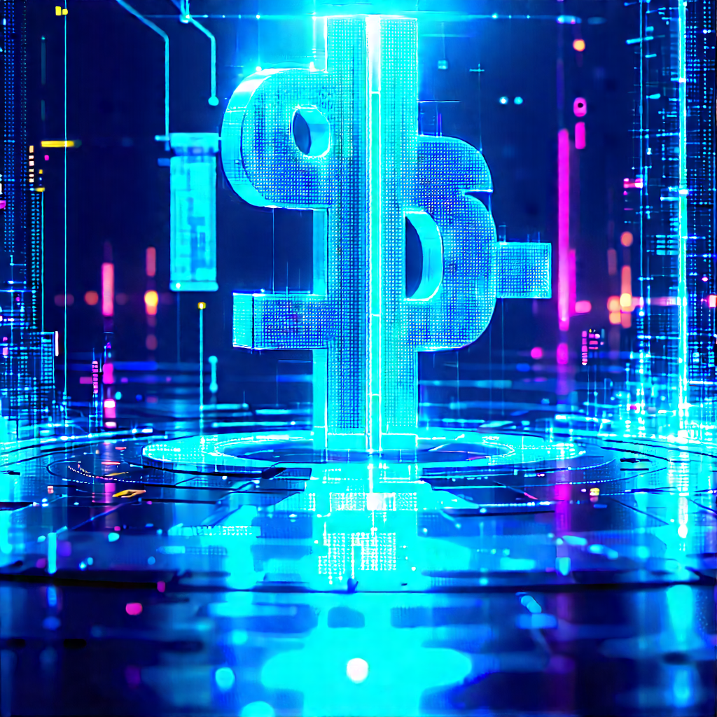 Financial Technology In Design Studio With Large, Blue,